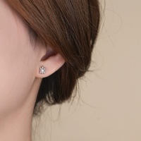Boucles d'oreilles délicates en argent sterling 925 en forme de tortue, clous d'oreilles tortue de mer en argent 925