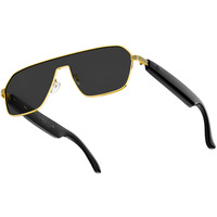 Lunettes de soleil intelligentes en métal à verres monobloc carrés, pour la conduite et la protection solaire, avec verres teintés et traduction vocale IA