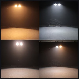 RuiEn 200W Branco Quente Cor Branca 3in1 Disco Stage Light 2-Eye COB <span class=keywords><strong>Blinder</strong></span> Light com DMX Controle Fill Effect Iluminação Estágio - Product Image 4