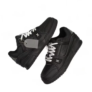 New <b>Top</b> Quality Luxury Designer SneakersLeather Flat Shoes Men Woman Casual Shoes Lightweight Sports Running Shoes Skateboarding - Product Image 3