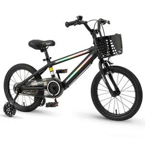 Led Light Kids 'Bicycles 14 1618インチトレーニングホイール子供用自転車ガールズバイクスタビライザー付きドールシートとバスケット