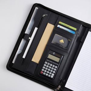 Custom Logo <b>A4</b> Business Notebook 4S Store Cover Promotional <b>Leather</b> Contracts <b>Folder</b> for Sales Manager Document <b>Folder</b> - Product Image 2