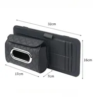 Clip de fixation pour pare-soleil de voiture et accessoires intérieurs, pochette de rangement multi-poches pour pare-soleil de voiture, organisateur de pare-soleil de voiture