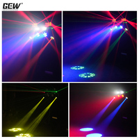 GEVV Projecteur DJ Portable 5-en-1 DMX Beam Butterfly Laser Strobe Par LED Moving Head avec Support