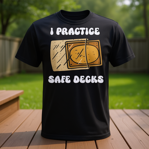 T-shirt pour femme avec citation « I Practice Safe Decks Saying Quote » - Product Image 3