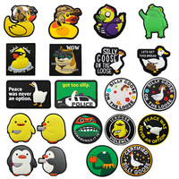 Patchs en caoutchouc/PVC 3D personnalisés en forme de canard coloré avec logo personnalisé pour chapeaux, vêtements, sacs et chaussures - OEM disponible