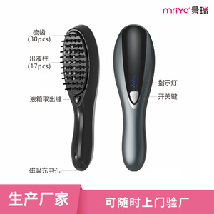 Mriya Scalp Massage Comb Grey ABS Material With Elastic Bristles For Hair Loss Care - Product Image 2