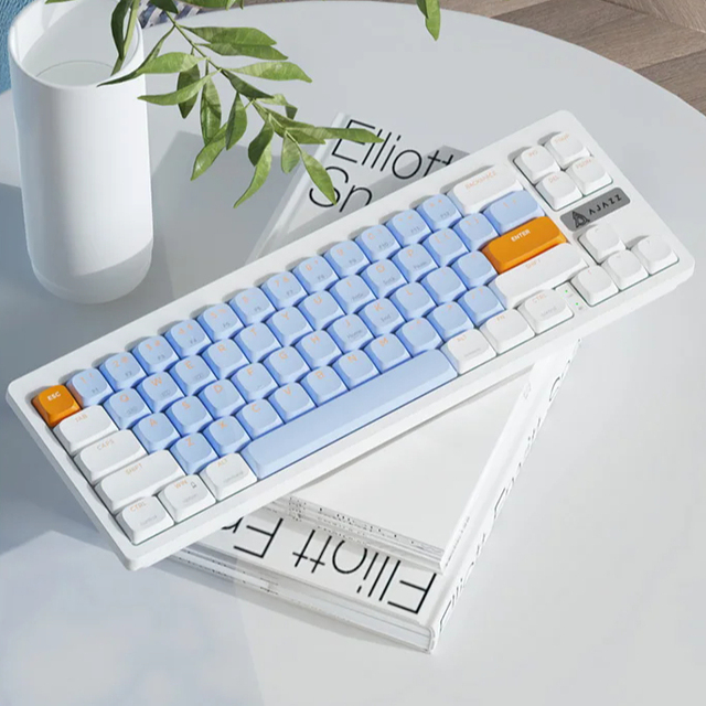 Ajazz AKL680 68 Keys 65% Wireless Dual Mode Keyboard Low-profile Switch Utra Slim Thin Low Profile Mechanical Keyboards