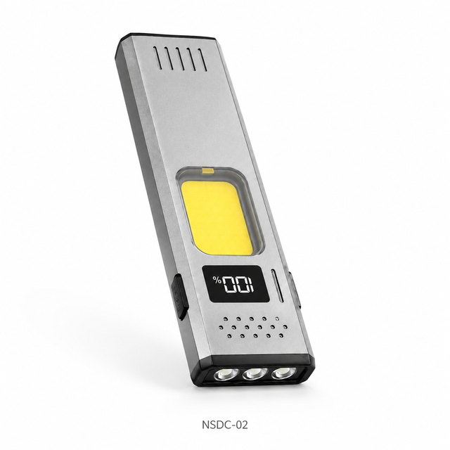 Ultra-Thin Mini LED Flashlight Super Bright Multi-Function Magnetic Work Lamp Outdoor Waterproof with USB Charging IP68 Rating