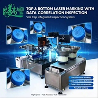 Équipement de codage laser intégré pour bouchons de flacons (supérieur et inférieur) avec système d'inspection des défauts en ligne et liaison des données