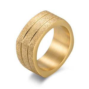 Trendy and stylish square <b>titanium</b> pearl stainless steel <b>ring</b>, perfect for couples, available wholesale. - Product Image 5