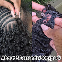 Extensions de cheveux humains bouclés birmanes 12A, sans nœuds, pré-séparées, noires naturelles, légères et réutilisables pour crochet