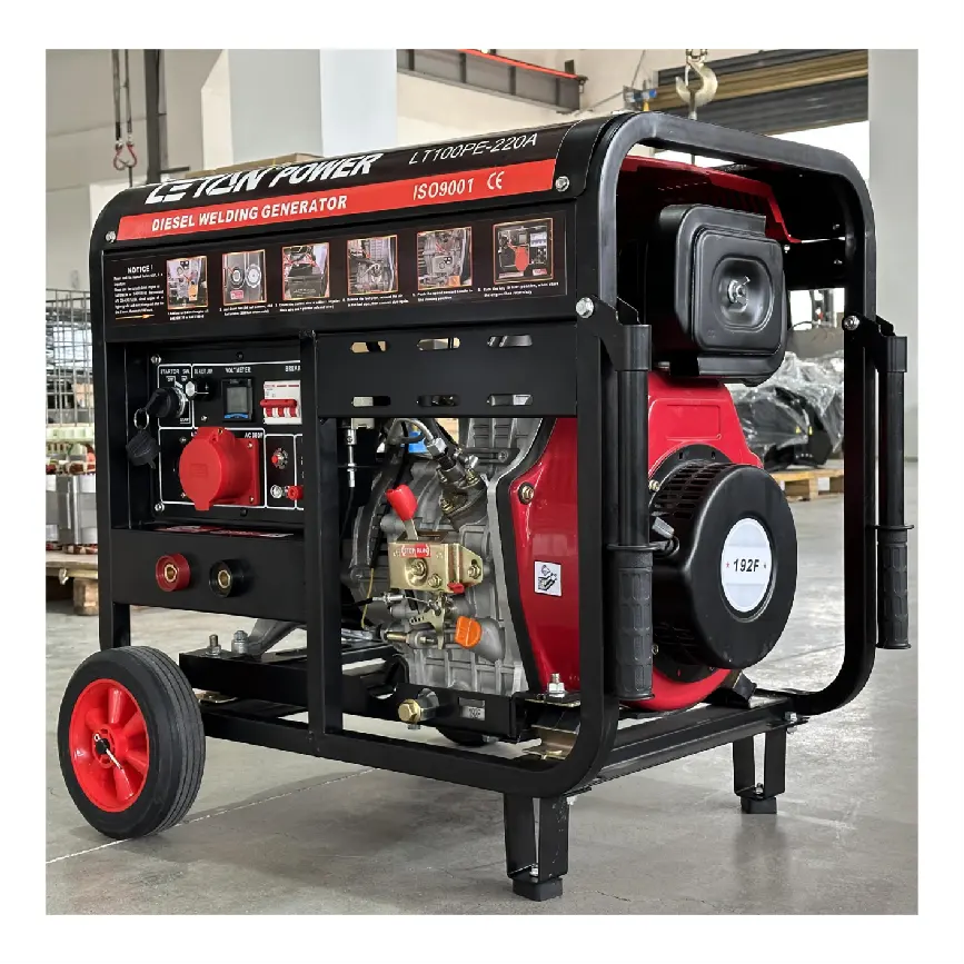 LETON POWER 100A 200A 250A 10kVA 8kW diesel soldador generador Máquina Soldadura generador diesel para uso doméstico