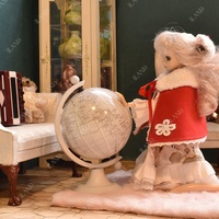 ILAND 3 "Mini Globe pour meubles de maison de poupée à l'échelle 1/6 1/4, globe de carte du monde rotatif de haute précision convient à 1/6 1/4 BJD/figurines
