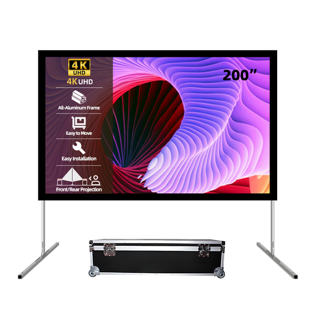 200-inch Outdoor Projector Screen with a Stand, High-definition 4K Front and Back Projection, Suitable for Outdoor Projection