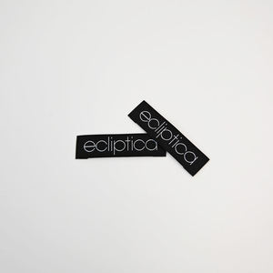Étiquettes tissées en coton écologique de haute qualité, imprimées à l'écran, pour vêtements, avec logo de marque de luxe, étiquette tissée bio à coudre au col - Product Image 2
