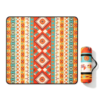 Tapis de pique-nique et de camping pliable, léger, imperméable et de haute qualité, grand format familial, avec sangle de transport, en tissu Oxford
