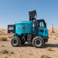 Camion malaxeur à béton autochargeur mobile avec trémie à bouche plate et transmission intégrale