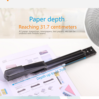 Agrafeuse à bras long robuste de 50 feuilles reliure manuelle en métal pour documents épais et papiers larges