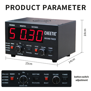 Cheetie Cp40 LED hiển thị 30S-10min đào tạo 0/30/60S còn lại thời gian Khối lượng có thể điều chỉnh chuyên nghiệp đấm bốc khoảng thời gian hẹn giờ phòng tập thể dục hẹn giờ - Product Image 6