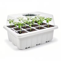 Kit de germination de graines pour pépinière de jardin intelligent, 12 cellules, en plastique écologique, avec dôme et couvercle, vente en gros