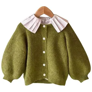 2022 Baby Girl Sweater Autumn Winter Kids Girl's Knitted Cardigan Coat Long Sleeve Sweater Children