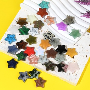 Colgante de Estrella de Cristal Natural de 20 mm Sin Agujero, Gema Pulida, Adorno de Estrella de Cinco Puntas, Accesorios para Hacer Joyas DIY - Product Image 5