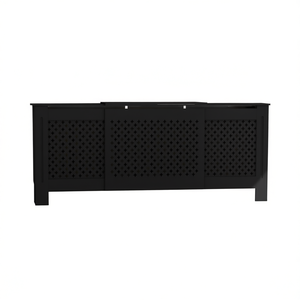 Cubierta de radiador de MDF negra de 80.7 pulgadas, cubiertas para muebles duraderas - Product Image 1