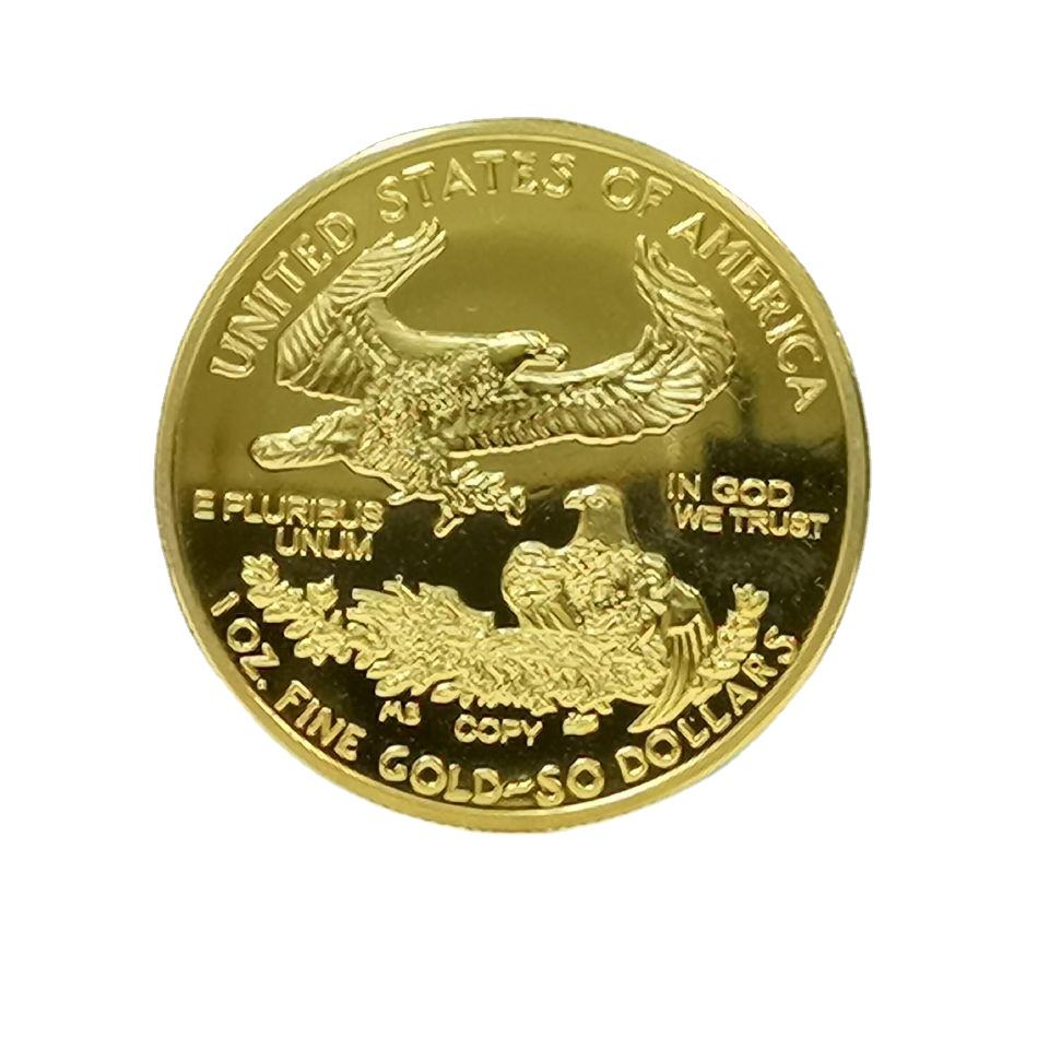 $50 달러 복제 미국 독수리 자유 금화 Reeded Edge B53 사용자 정의 금속 스탬핑 동전 1 oz .100 밀 골드 도금|  Alibaba.com
