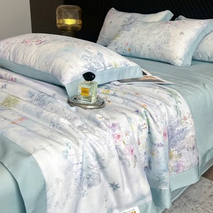 Jinlaiyu Lyocell Digital Print Summer Quilt <b>Set</b> 133x72 Reactive Dyeing Ice Silk Cooling <b>Comforter</b> Core Spring 2026 - Product Image 5
