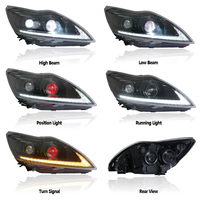 Conjunto de Faros Delanteros Dinámicos Secuenciales Integrados para Focus 09-13, Proyector LED con DRL y Señal de Giro Dinámica, Calidad OEM