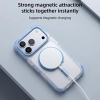 Coque de téléphone magnétique antichoc 3-en-1 IDEAL Factory avec protection anti-chute aux quatre coins pour iPhone 16 17 18 Pro Max, anti-jaunissement