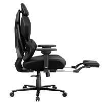 Chaise de jeu pivotante professionnelle pour le gaming, en tissu, avec structure en acier, inclinable, design ergonomique, repose-pieds, hauteur réglable pour ordinateur