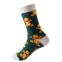 Chaussettes d'équipage personnalisées de Noël Collection d'automne respirante Chaussettes de motif de dessin animé de bonhomme de neige de père Noël