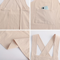 Tablier de cuisine respirant en tissu froissé de coton de style japonais avec logo personnalisé uniformes de bar de restaurant uniformes de bar de restaurant