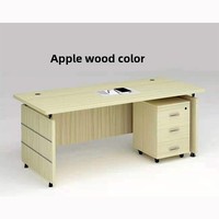 Bureau moderne 1.2m Bureau d'ordinateur Tiroirs extensibles 1.4m Bureau Patron Employé Chaise de bureau Combinaison Simple Panneau à usage domestique