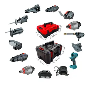 20 in 1 Professional Hot Selling Impact Drill Jig Saw Sabre Saw Sander Universal Tool 4/6 Inch Chainsaw Electrical Tool Sets