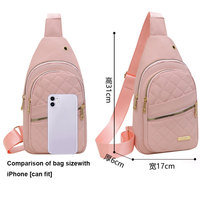 Sac de poitrine pour femme, design multi-coutures, grande capacité, sac à dos frontal, sac bandoulière décontracté pour filles, pour l'extérieur