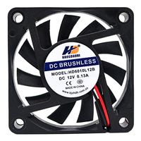 Hdhfan 60x60x10mm kipas pendingin tanpa sikat sunyi kecil 24v 6010 bantalan minyak kipas Dc pendingin