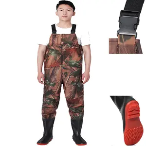 High Quality Camo Fishing Chest Wader Fishing Pants Huniting Boots Pants Fishing Waders Boots Waterproof