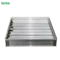 Vanne d'air en aluminium pour CVC, réglable, à commande manuelle, à lames opposées, pour ventilation OBD