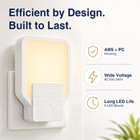Veilleuse LED à capteur crépusculaire avec prise américaine, 30LM, blanc chaud 2600-2800K, allumage/extinction automatique, lampe murale pour chambre, couloir, salle de bain