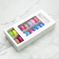 Boîtes d'emballage marron pour Macarons, récipient avec fenêtre d'exposition pour les truffes au chocolat, les gâteaux, les Desserts ou les Muffins