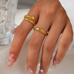 Nova Chegada: Anel Ajustável de Aço Inoxidável com Corte Princesa e Zircônia, Banhado a Ouro 18K, para Mulheres e Homens – Joia da Moda - Product Image 5
