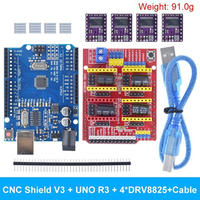 AIZESION 3D Printer Kit CNC Shield V3 V4 Engraving Machine Kit NANO Improved Version 4988 Driver