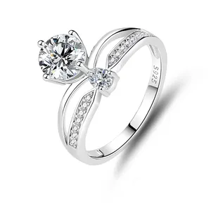 Luxury White Gold Crown High End Jewelry Diamond Engagement Wedding Semi mount Ring For Ladies