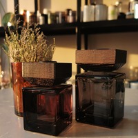 Diffuseur de parfum personnalisé 100 ml/200 ml, huile essentielle, bouteille en verre, noir mat transparent, aromathérapie de luxe
