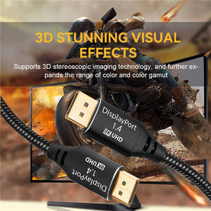 สาย DP ตัวผู้3ft 6FT <span class=keywords><strong>8K</strong></span> สำหรับต่อเข้ากับตัวเครื่องสำหรับดูวิดีโอพีซีแล็ปท็อป<span class=keywords><strong>จอ</strong></span>ภาพทีวี - Product Image 2