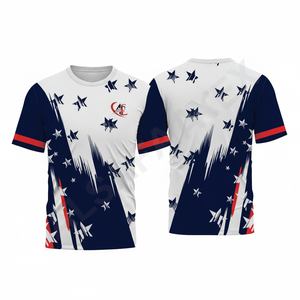 T-shirt décontracté pour homme 100% coton Playster Design personnalisable avec logo frontal Sublimé Conception de t-shirt personnalisée - Product Image 1