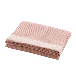 Classic 100% bamboo cable knitted throw blanket for baby